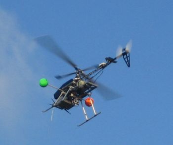 Picture of helicopter during flight.